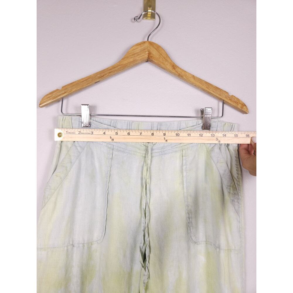 Pure Amici Small Women's Lightweight And Frayed Pants 100% Linen - Picture 5 of 13